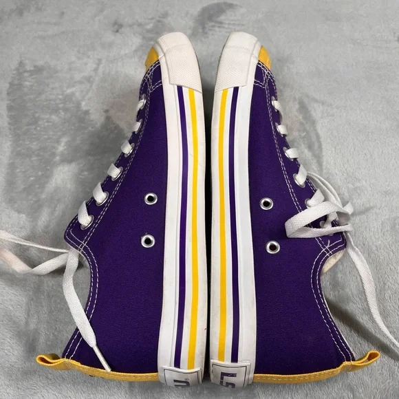 SKICKS LSU Tigers Women Size 8 Low Top Purple and Yellow Athletic Sneakers FAN - Picture 4 of 15